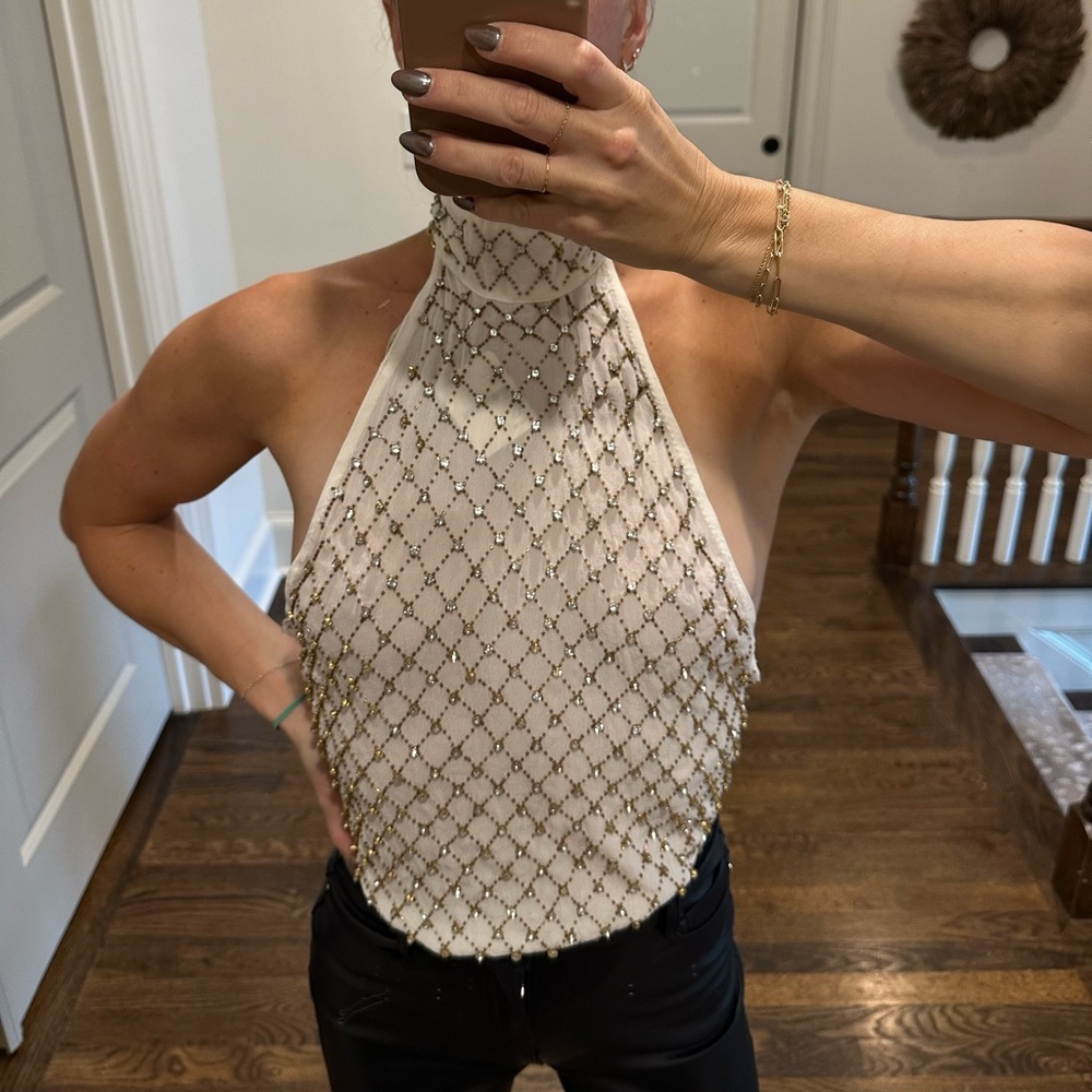 Free People sequin bodysuit